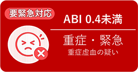 検査結果の見方のイメージ画像　要緊急対応